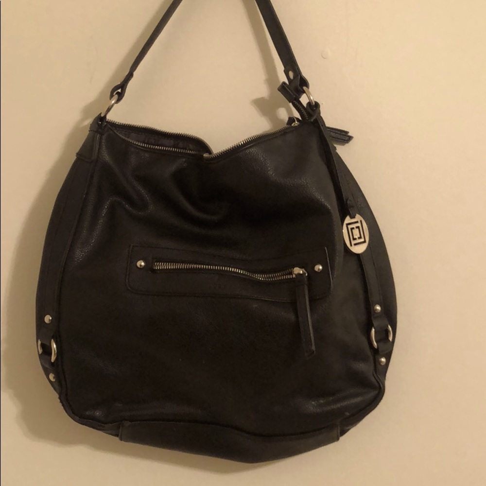 Black leather purse